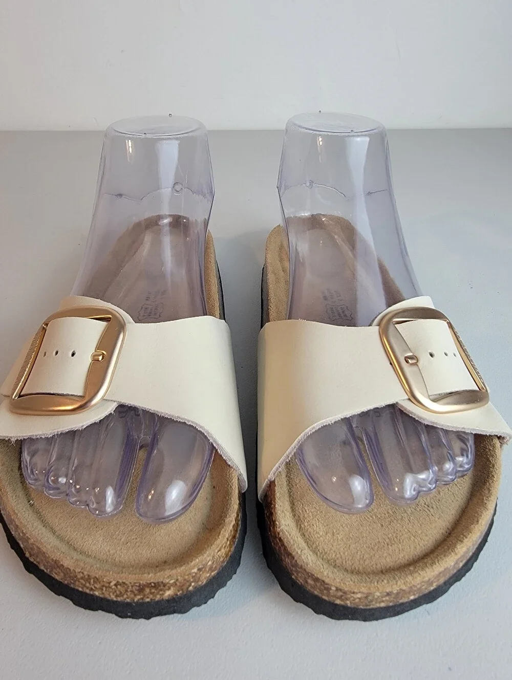 Project Cloud Mykonos Women Sandals Leather Upper & Insole Cream Size 5.5